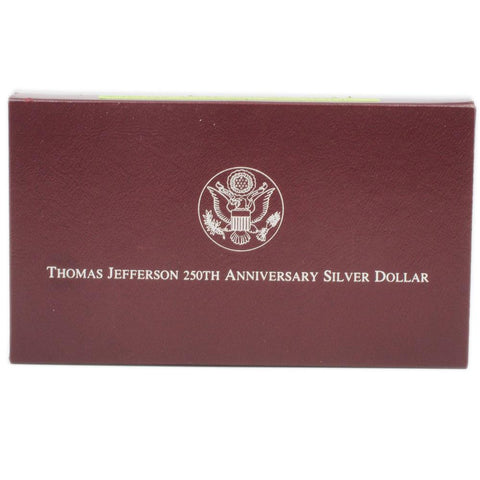 1993 Thomas Jefferson 250th Anniversary Silver Proof - Gem Proof w/ COA