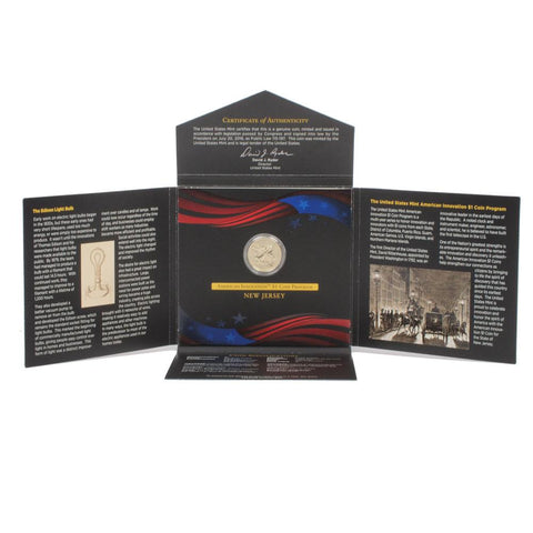 2019 American Innovation $1 Reverse Proof Coin New Jersey - Gem Proof in OGP