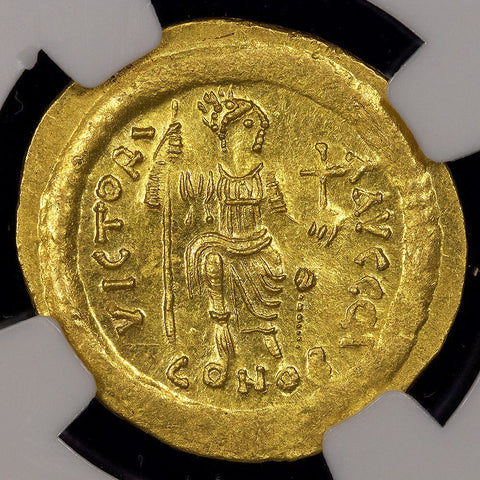 Byzantine Empire, Justin II AV Solidus Constantinople Mint, 565-578 AD, NGC Gem MS 5/5