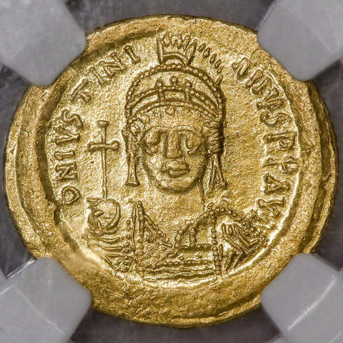 Byzantine Empire, Justinian I AV Solidus, 527-565 AD, NGC Gem MS