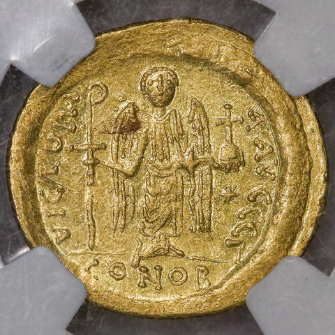 Byzantine Empire, Justinian I AV Solidus, 527-565 AD, NGC Gem MS