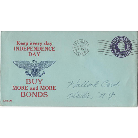 1944 "Keep Every Day Independence Day" WW2 Patriotic Cover