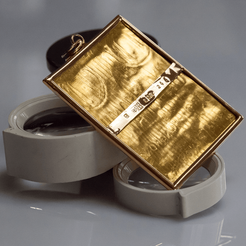Kim-Thanh Refinery 24K Gold Wafer in 14K Gold Bezel Pendent
