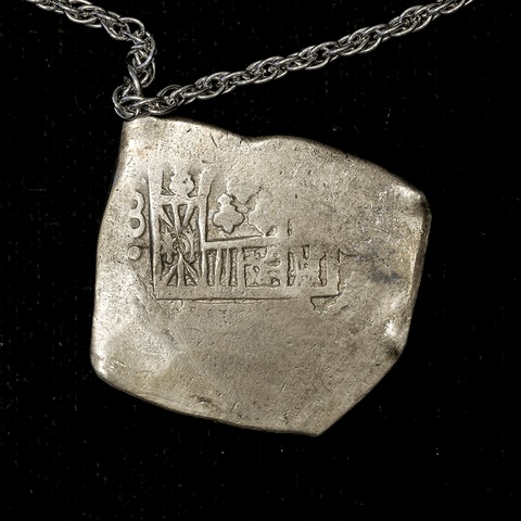 Mexico, 8 Reales Silver Cob (1701-1728) Philip V KM.47  - Date Off Flan - Fine Details on Necklace