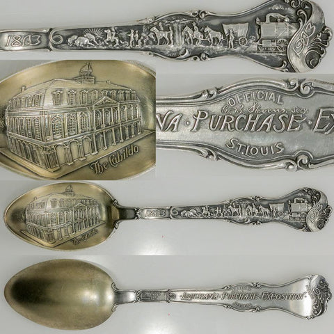 Bert Ball 1903 Sterling Silver Louisiana Purchase Exposition Souvenir Spoon