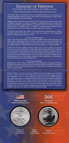 2002/3 Legacies of Freedom Britannia and Silver Eagle Set - Gem Uncirculated in OGP