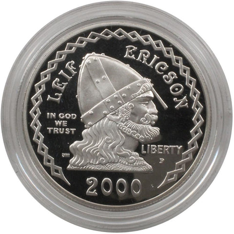 2000 Leif Ericson Commemorative Proof Dollar - Gem Proof in OGP w/ COA
