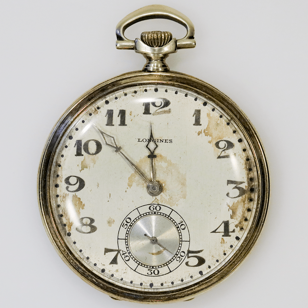 c.1925 Longines 14K Gold Openface Pocket Watch Size 10 17 Jewel 9