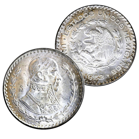 Bonus! Random 1958-1967 Mexico Silver 1 Peso KM. 459 - AU/Unc