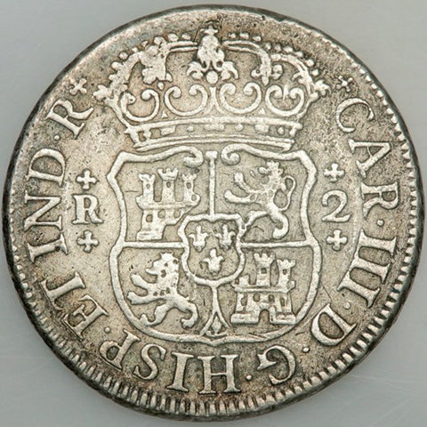 1765-M Mexico Silver 2 Reales KM.87 - Very Fine