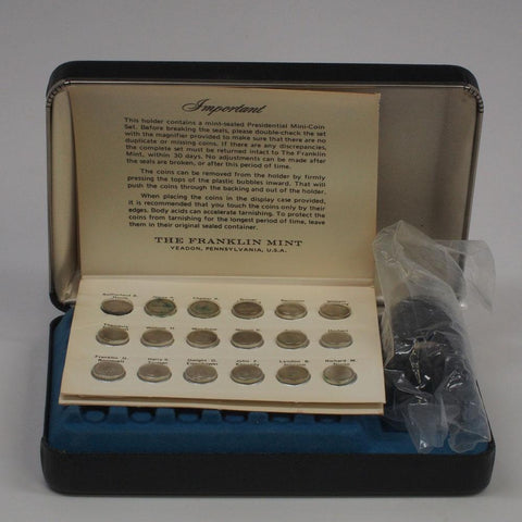 Franklin Mint First Edition Sterling Silver Presidential Mini Coin Set