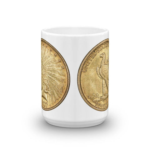 $10 Indian Gold Coin Irish Coffee Mug