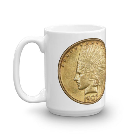 $10 Indian Gold Coin Irish Coffee Mug