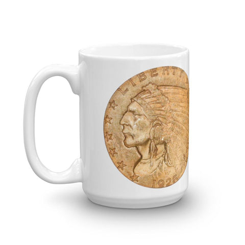 $2.5 Indian Gold Coin Coffee Mug