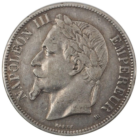 1869 France 5 Francs KM. 799.1 - Very Fine