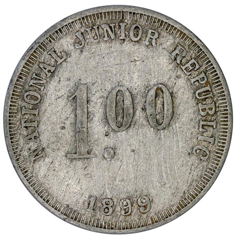 1899 Annapolis Junction MD, National Junior Republic $1 Aluminum Trade Token