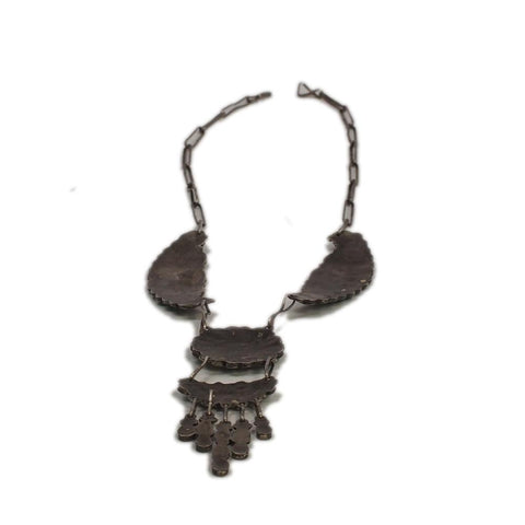 Rare Zuni Sun Face Roger & Lela Inlaid Necklace