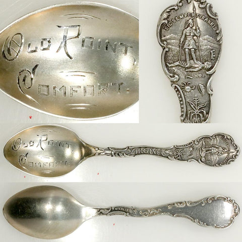 1893-1923 Shepard Mfg Co. Sterling Silver Old Point Comfort, VA Souvenir Spoon