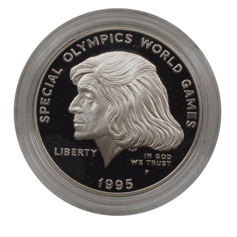 1995 Special Olympics World Games Proof Commemorative Silver Dollar - Gem Proof in OGP