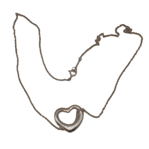 Tiffany & Co Sterling Elsa Peretti Open Heart Necklace
