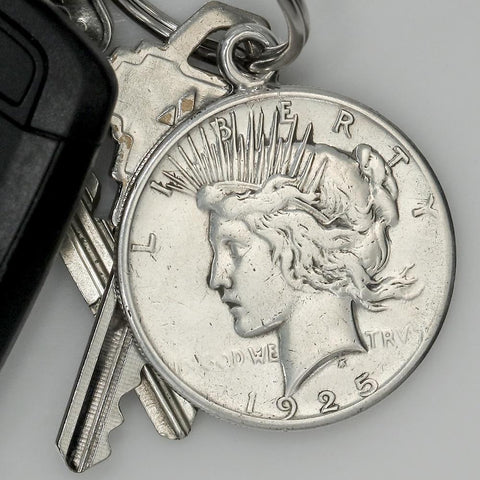 The Peace Dollar Silver Key Ring