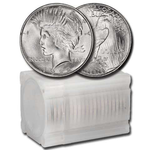 PQ BU 1923 Peace Dollar 20-Coin Rolls on Special