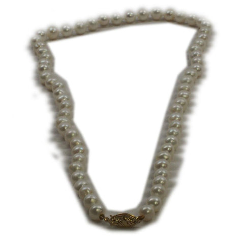 Vintage IPS 14k Gold Cultured Knotted Pearl Necklace