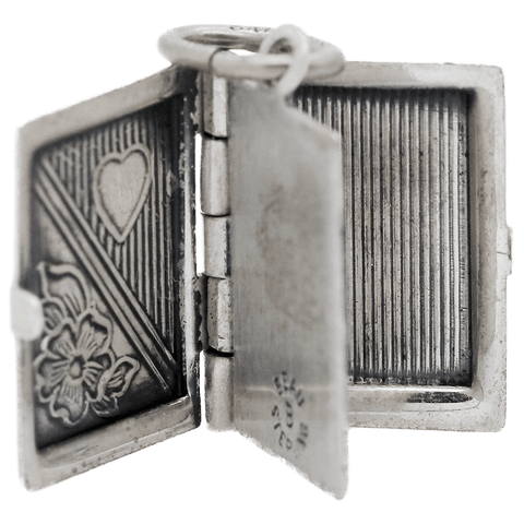 Vintage Sterling Silver Photo Book Articulated Charm