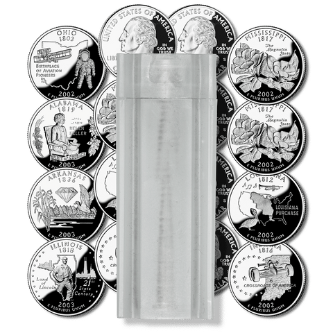 90% Silver Proof Statehood/ATB Quarter 40-Coin Rolls