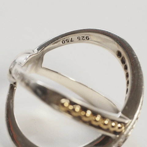 Lagos Sterling Silver 18k Diamond Ring