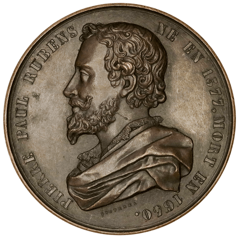 (1848) Pierre Paul Rubens, Flemish Baroque Artist (Belgium) A.C. Jouvenel 46mm/Bronze ~ Uncirculated