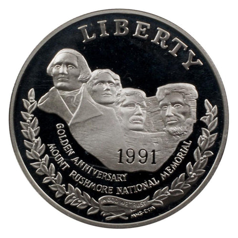 1991 U.S. Mount Rushmore Anniversary 2-Coin Set - Gem Proof in OGP w/ COA