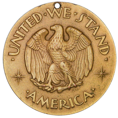 World War II Saint George of England/United We Stand America Medal 39mm