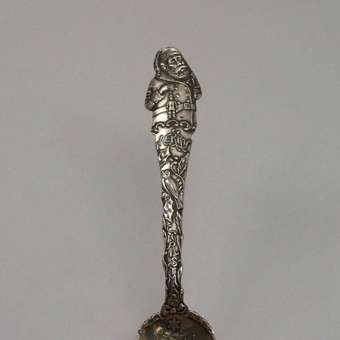 Late 19th Century J.H. Johnson & Co. Santa Claus Sterling Souvenir Spoon