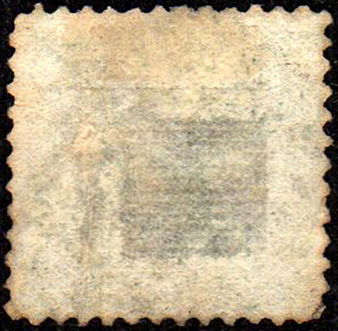 Scott #117 1869 12¢ S.S. Adriatic Yellow Green - Used, Wedges Cancel