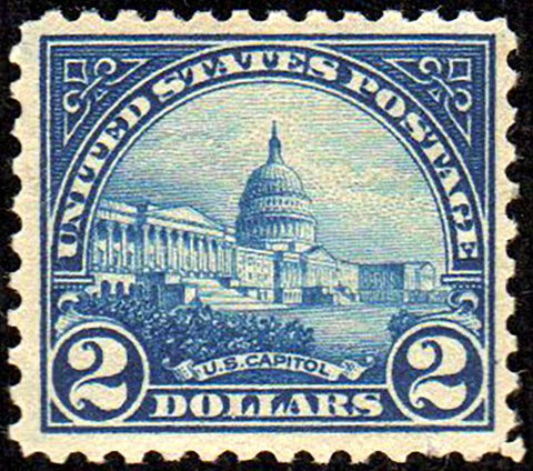Scott #572 1923 2¢ Capitol Deep Blue - Very Fine NH OG