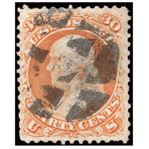 Scott #71 1861-2 30¢ Benjamin Franklin - Used, No Grill, NH