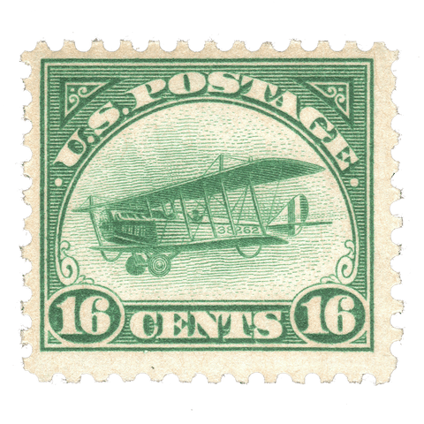 Scott #C2 1918 Air Mail 16¢ Jenny - VF OG LH