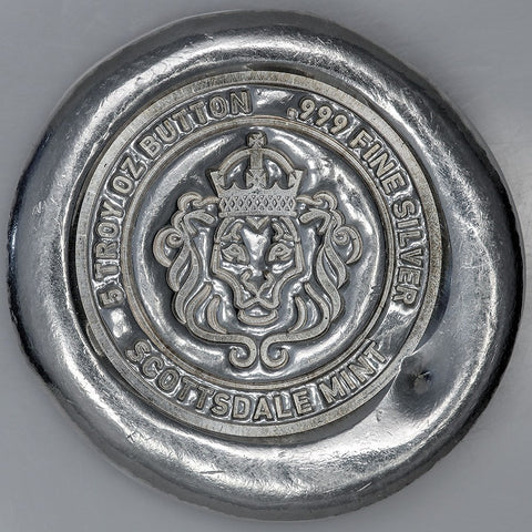 5 oz Scottsdale Mint .999 Silver "Button" - No Two Alike