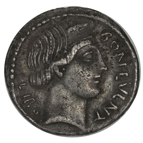 Roman Republic, L Scribonius Libo AR Denarius, 62 BC - Very Fine+ (lt. damage)