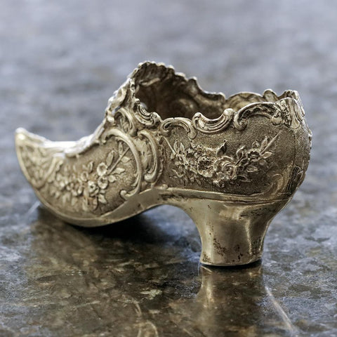 Magnificent Late-19th Century .800 Silver Sewing Slipper - Hanau Germany