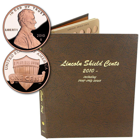 2010-2018 P-D-S Lincoln Shield Cent Album In Deluxe Dansco Bookshelf Album