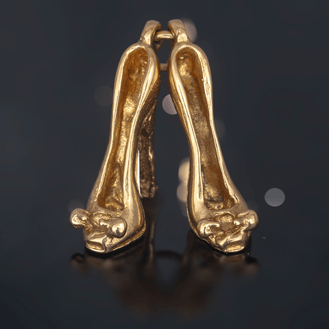 Vintage 14K Gold Pair of Ladies Shoes Charm