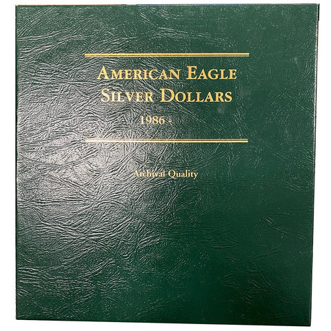 1986 to 2012 American Silver Eagle Set in Littleton Bookshelf Album