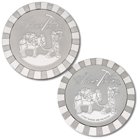 SilverTowne Prospector 5 oz .999 Silver Rounds - $1.99 Over