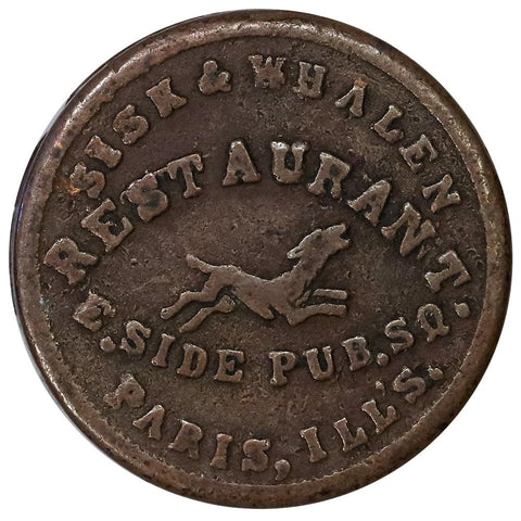 1863 Sisk & Whalen Restaurant Paris, IL 690E (Rarity 6) - Very Fine