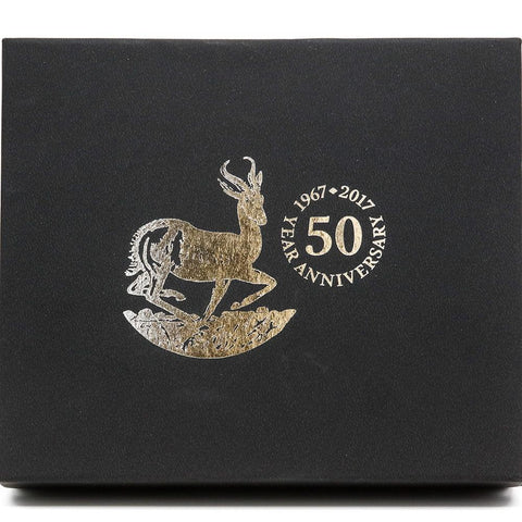 2017 South Africa 3 oz Silver 50th Anniv of the Krugerrand Coin & Bar Set in Box w/ COA