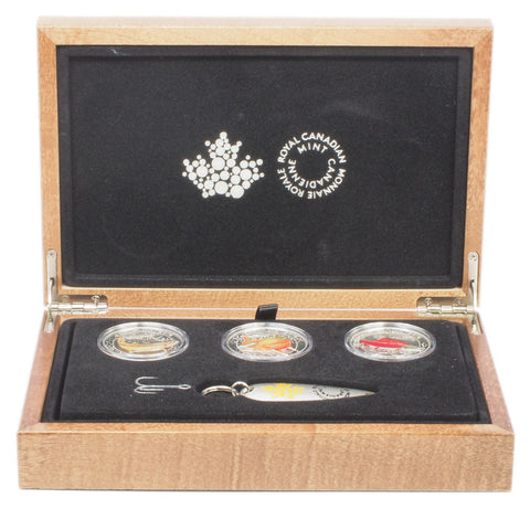 2016 RCM Proof $20 Silver North American Sportfish 3 Coin Set With Fishing Lure - Gem Proof in OGP