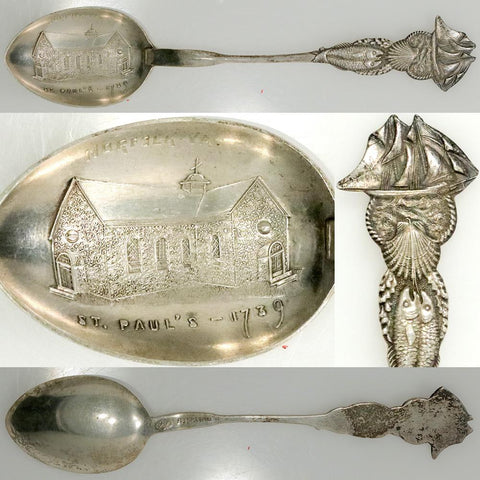 Alvin Mfg Co. Sterling Silver St. Paul's Norfolk VA Souvenir Spoon