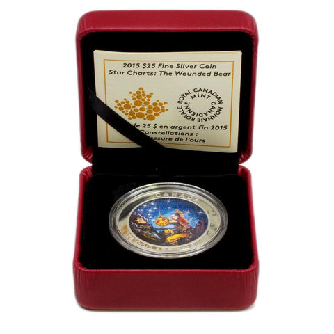 2015 RCM $25 Star Charts "The Wounded Bear" Fine Proof Coin - Gem Proof in OGP